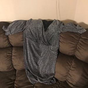 Eloquii bodycon silver dress